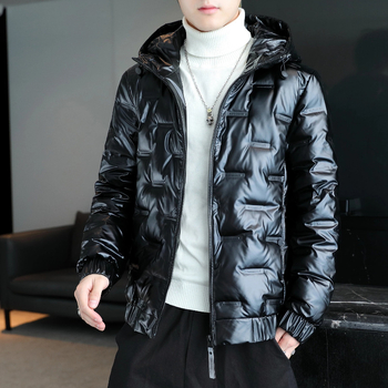 2024. aasta uued Korea stiilis puuvillased meeste lühikesed läikivad pesemisvabad tudengipükste talvemoe paksendatud meeste topid