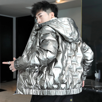 2024. aasta uued Korea stiilis puuvillased meeste lühikesed läikivad pesemisvabad tudengipükste talvemoe paksendatud meeste topid