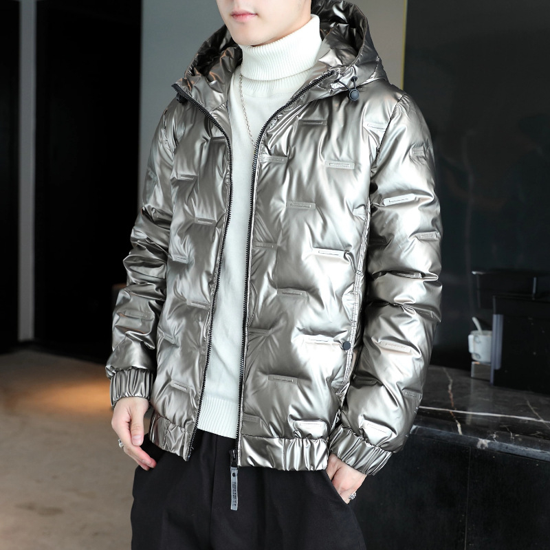 2024. aasta uued Korea stiilis puuvillased meeste lühikesed läikivad pesemisvabad tudengipükste talvemoe paksendatud meeste topid