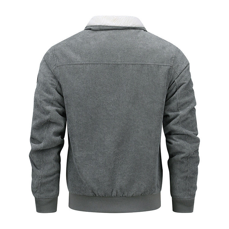 Žieminis medvilninis paltas vyrams, didesnių dydžių, sustorintos ėriuko vilnos, šalčiui atspari, šilta apykaklė, aukštos kokybės velvetinis paltas, medvilninis paltas