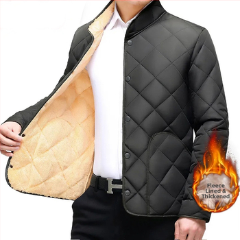 Φθινόπωρο και χειμώνας 2023, νέο παλτό με επένδυση από βαμβάκι για μεσήλικες και ηλικιωμένους μπαμπάδες, χειμωνιάτικο, casual, άνετο, ζεστό παλτό με επένδυση από φλις για άνδρες, για άνδρες