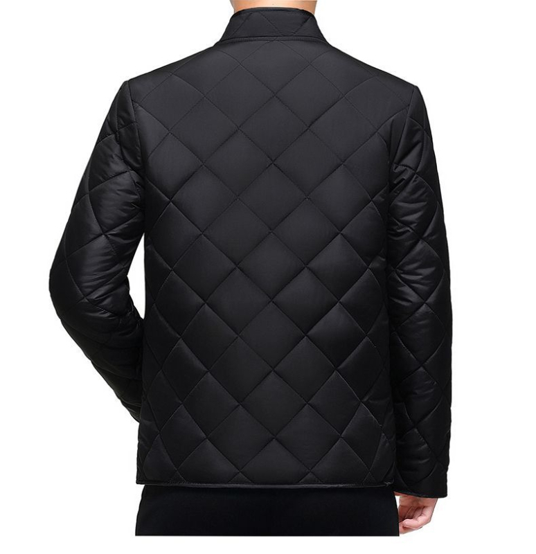 Ново есенно-зимно мъжко палто с памучна подплата за татковци за средна и по-възрастни хора през есента и зимата, ежедневие, големи размери, с поларена подплата, дебело топло палто с памучна подплата за мъже