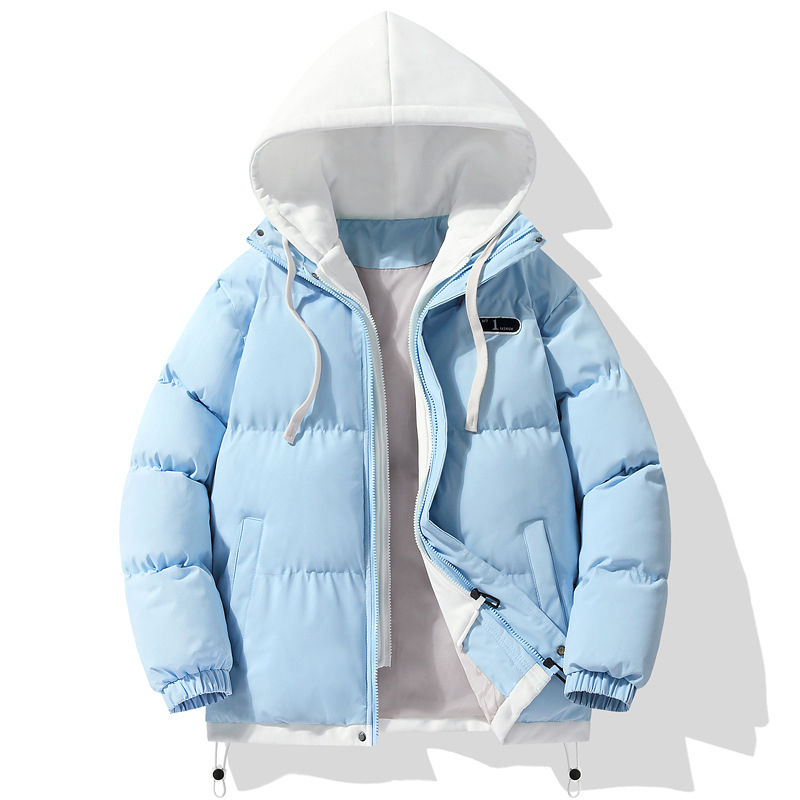 Teismelise puuvillast polsterdatud riided Trendikas brändi avalik väljaanne Võlts kaheosaline kapuutsiga talvine paksendatud jope Õpilase puuvillast polsterdatud jope Vabaaja piiriülene jope