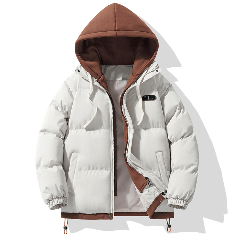 Teismelise puuvillast polsterdatud riided Trendikas brändi avalik väljaanne Võlts kaheosaline kapuutsiga talvine paksendatud jope Õpilase puuvillast polsterdatud jope Vabaaja piiriülene jope