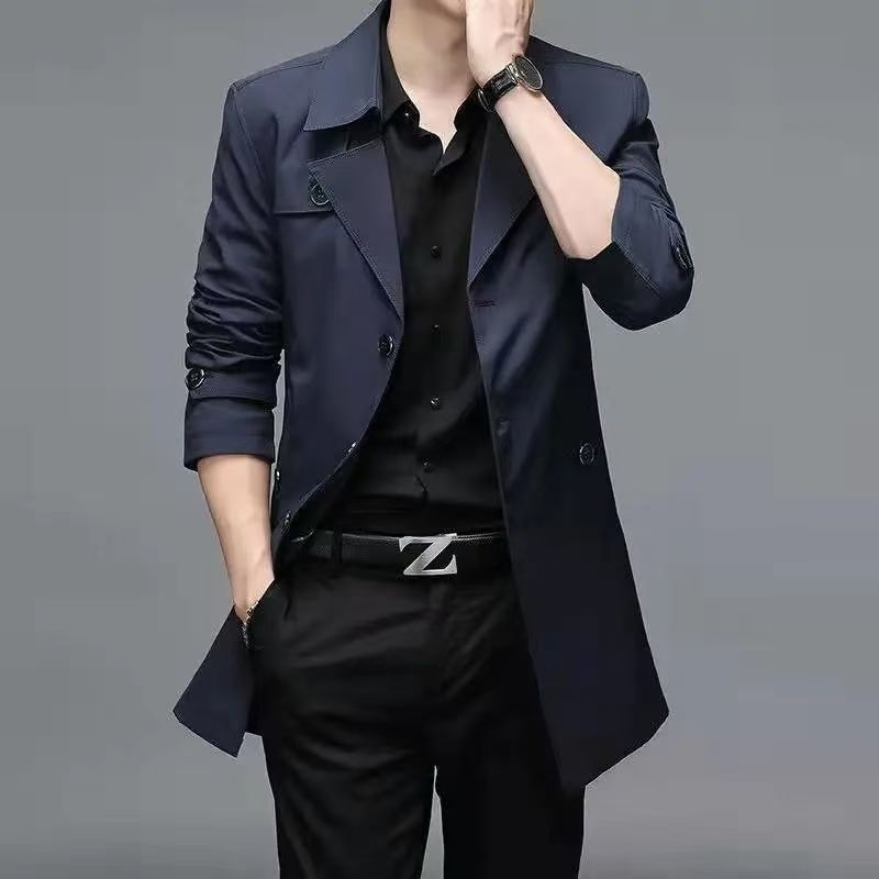 Fan Chao meeste sügis-talvise keskealiste meeste kvaliteetse trenšmantli ja fliisvoodriga jaki korea versioon, uus juhtimistunne vaba aja administreerimisel