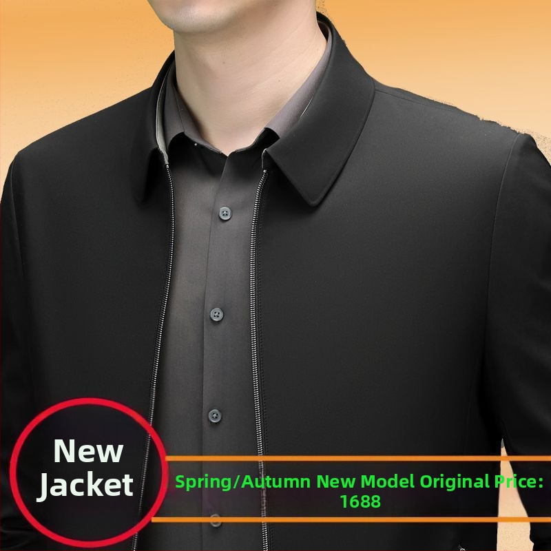 Fan Chao meeste sügis-talvise keskealiste meeste kvaliteetse trenšmantli ja fliisvoodriga jaki korea versioon, uus juhtimistunne vaba aja administreerimisel