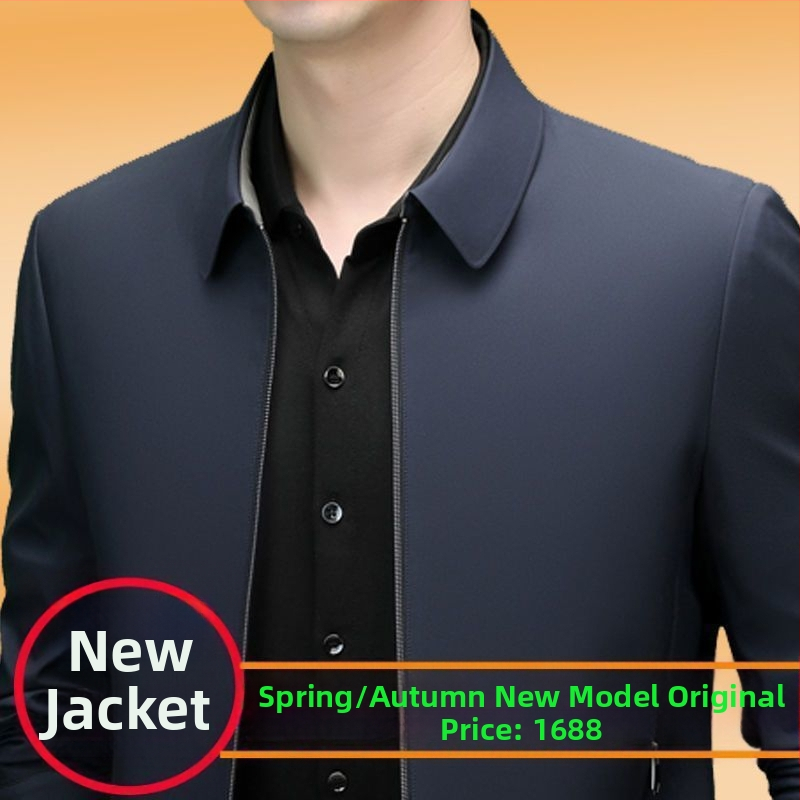 Fan Chao meeste sügis-talvise keskealiste meeste kvaliteetse trenšmantli ja fliisvoodriga jaki korea versioon, uus juhtimistunne vaba aja administreerimisel