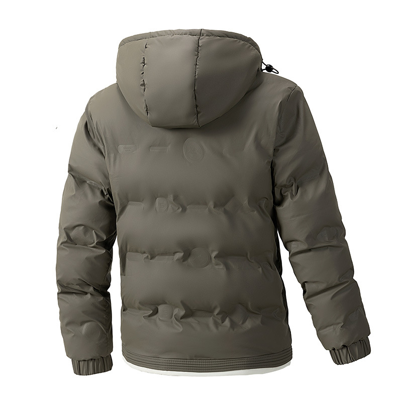 Трансгранично зимно яке с качулка за момчета през 2024 г., топло памучно яке от американска модна марка, универсално