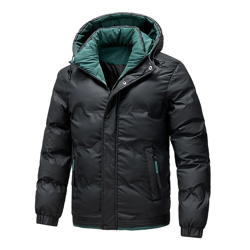 Трансгранично зимно яке с качулка за момчета през 2024 г., топло памучно яке от американска модна марка, универсално