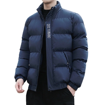 Puuvillast ülerõivaste meeste 2024. aasta talve uus noortemoe trükitud vabaaja puuvillast ülerõivaste soe stand kraega jope tootja hulgimüük