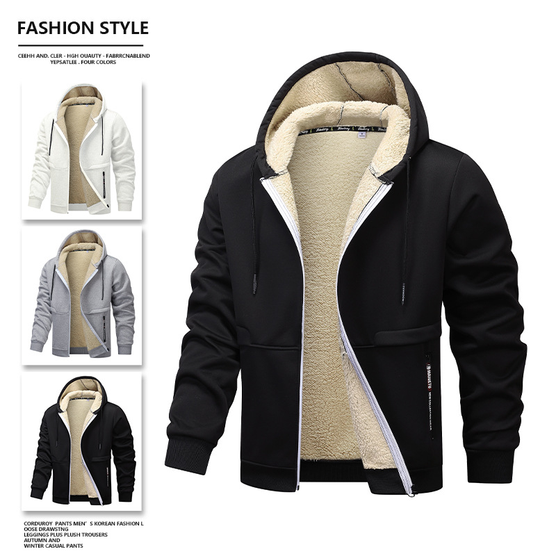 Határokon átnyúló, európai méretű, népszerű tavaszi és őszi vastagított báránypolár pulóver szett, Carhartt stílusú meleg kabát, munkaruha stílus, testreszabható