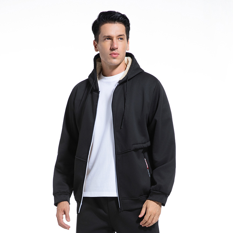 Határokon átnyúló, európai méretű, népszerű tavaszi és őszi vastagított báránypolár pulóver szett, Carhartt stílusú meleg kabát, munkaruha stílus, testreszabható