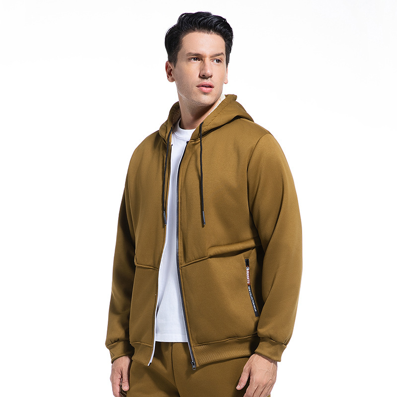 Határokon átnyúló, európai méretű, népszerű tavaszi és őszi vastagított báránypolár pulóver szett, Carhartt stílusú meleg kabát, munkaruha stílus, testreszabható