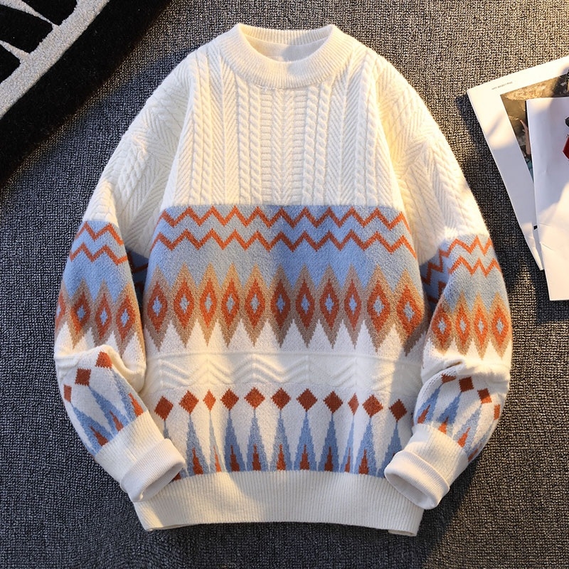 Benmingnian Big Red Sweater Jesenný a zimný pánsky zahustený vysoko kvalitný pletený kabát s pleteným vzorom Rok hada pre páry