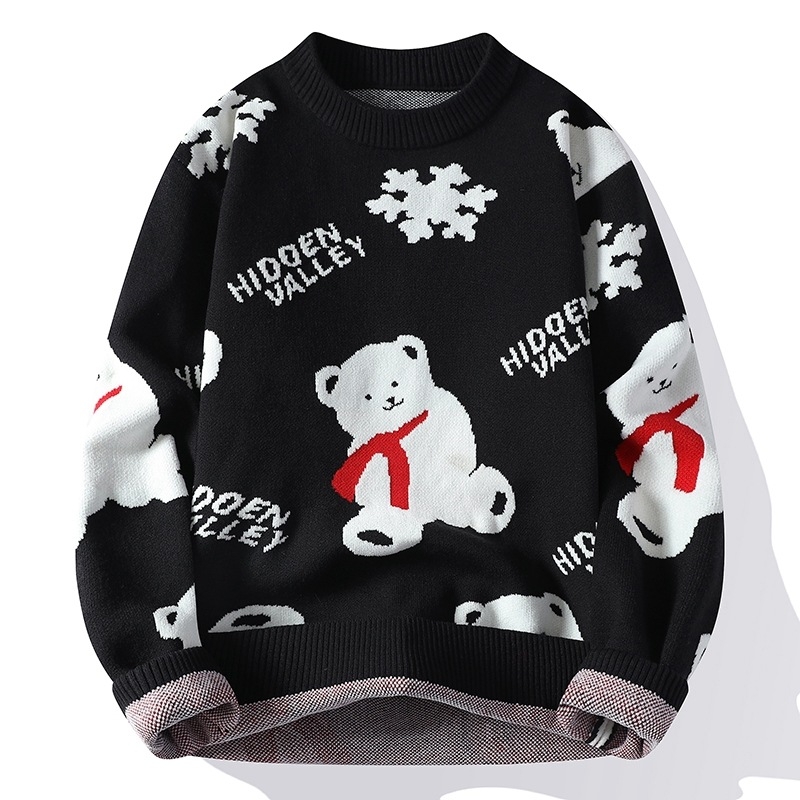 Benmingnian Big Red Sweater Jesenný a zimný pánsky zahustený vysoko kvalitný pletený kabát s pleteným vzorom Rok hada pre páry