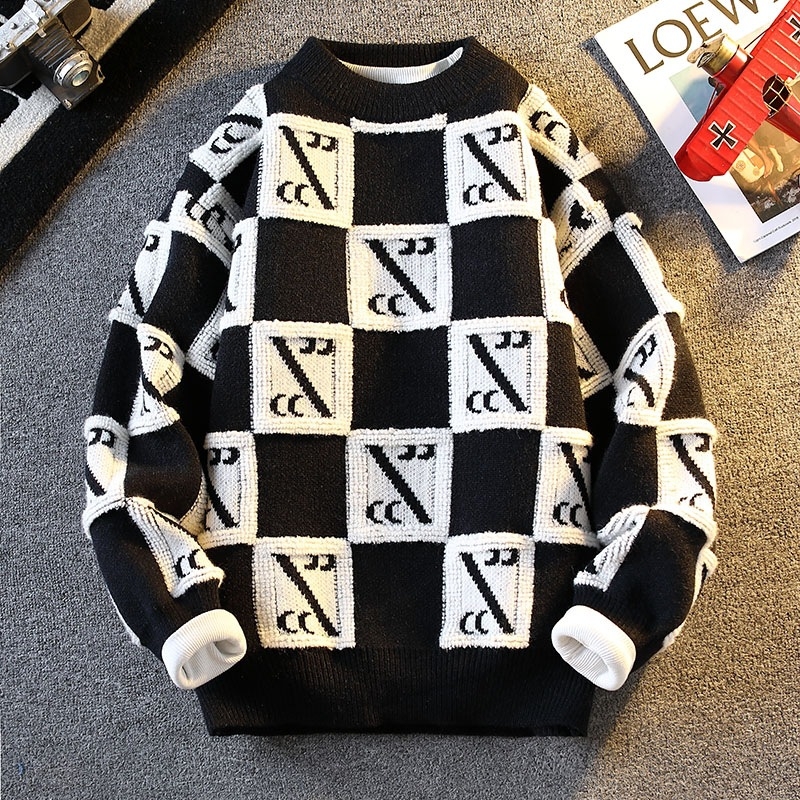 Benmingnian Big Red Sweater Jesenný a zimný pánsky zahustený vysoko kvalitný pletený kabát s pleteným vzorom Rok hada pre páry