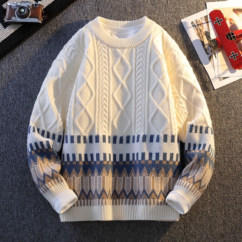 Benmingnian Big Red Sweater Jesenný a zimný pánsky zahustený vysoko kvalitný pletený kabát s pleteným vzorom Rok hada pre páry