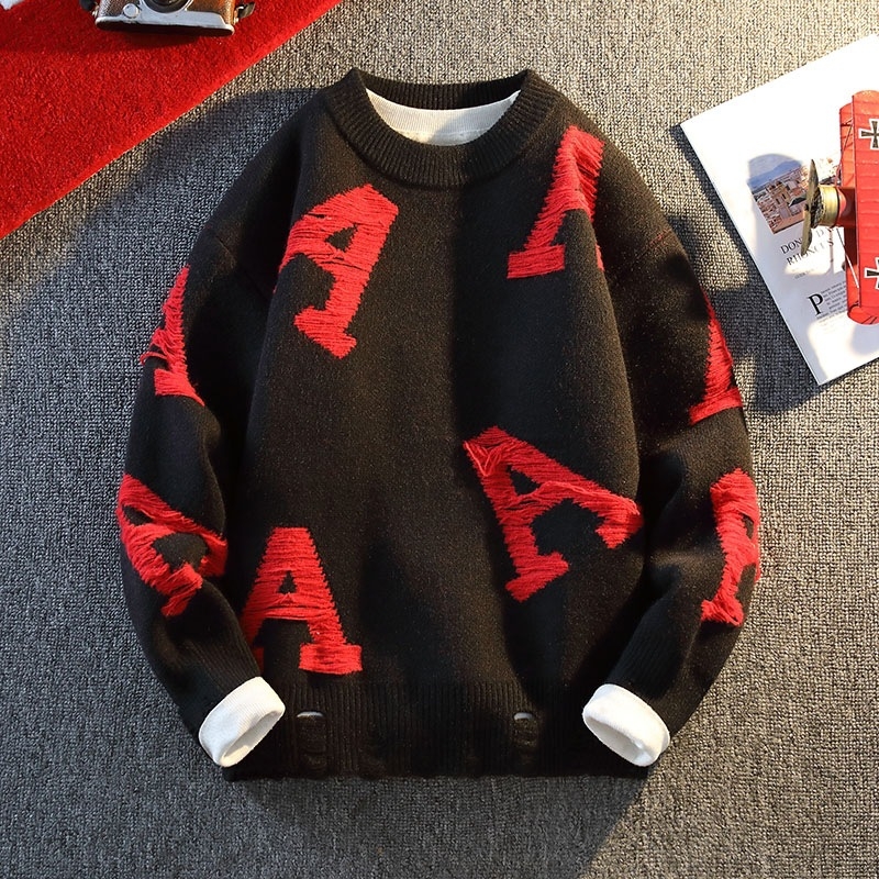 Benmingnian Big Red Sweater Jesenný a zimný pánsky zahustený vysoko kvalitný pletený kabát s pleteným vzorom Rok hada pre páry