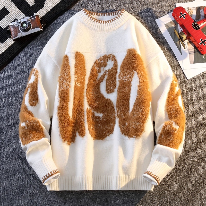 Benmingnian Big Red Sweater Jesenný a zimný pánsky zahustený vysoko kvalitný pletený kabát s pleteným vzorom Rok hada pre páry