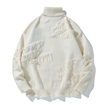 Αμερικανικό Πουλόβερ με Σχισμένο Φούντα και Ζιβάγκο, Χειμερινό, Ζεστό, Χαλαρό, Ανοιχτό, Casual, Ανδρικό Φθινοπωρινό και Χειμερινό Στυλ