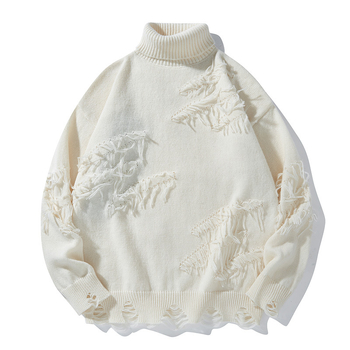 Αμερικανικό Πουλόβερ με Σχισμένο Φούντα και Ζιβάγκο, Χειμερινό, Ζεστό, Χαλαρό, Ανοιχτό, Casual, Ανδρικό Φθινοπωρινό και Χειμερινό Στυλ