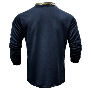 Comerț exterior transfrontalier bărbați mânecă lungă tricou bottoming bărbați europeni și americani Henry tricou waffle gât rotund top Trbottomy stil