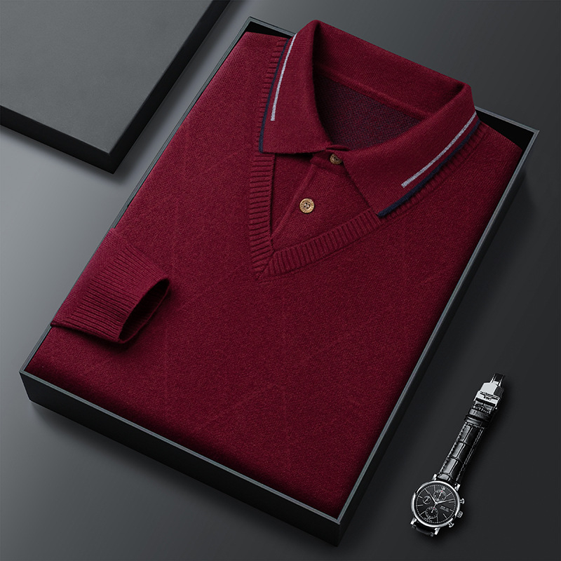 Vyrams skirtas vidutinio ir pagyvenusio amžiaus naujas, sutirštintas, netikras dviejų dalių tėčio žieminis megztinis, madingas šiltas megztinis, vyriškas Lel