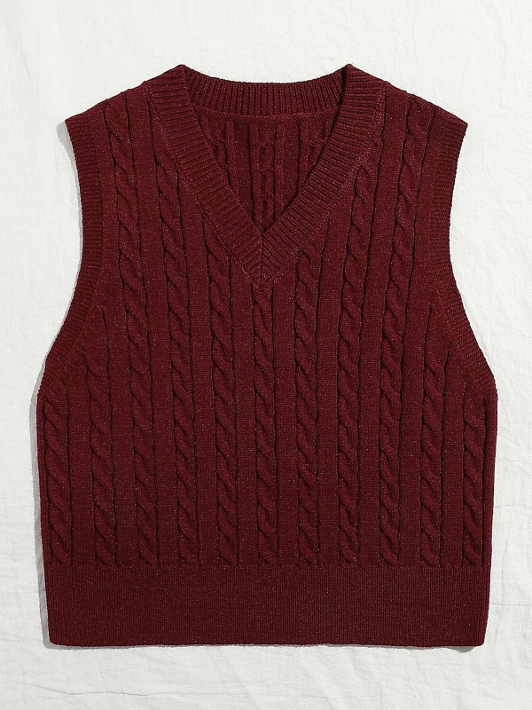 Amazoni uus kampsun, Euroopa ja Ameerika naiste kootud vestiga pullover, V-kaelusega vest, kampsun, varrukateta topp naistele