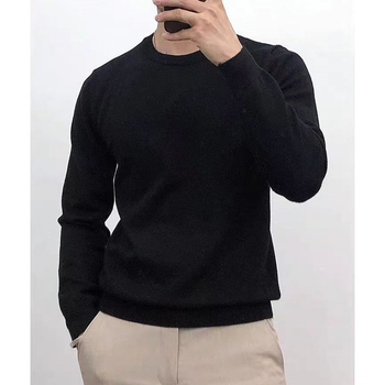 Pulover tricotat cu guler rotund pentru bărbați, stil coreean, slim fit, pentru toamnă și iarnă, 2024