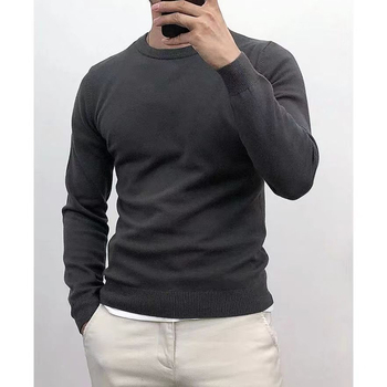 Pulover tricotat cu guler rotund pentru bărbați, stil coreean, slim fit, pentru toamnă și iarnă, 2024