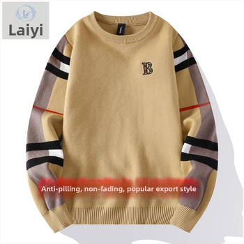 Toamna și iarna bărbaților pulover frumos guler rotund îngroșat bază cămașă pulover iarna îmbrăcăminte tineret cald pulover bărbați la modă