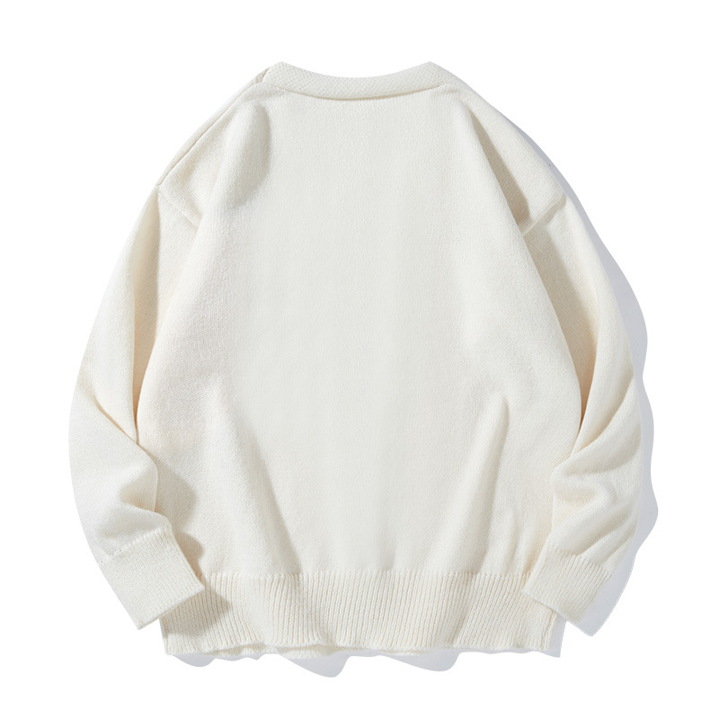 Bărbați moda coreeană transfrontalieră casual vrac frumos versatil tricotat cardigan cu mânecă lungă culoare solidă pulover jachetă casual