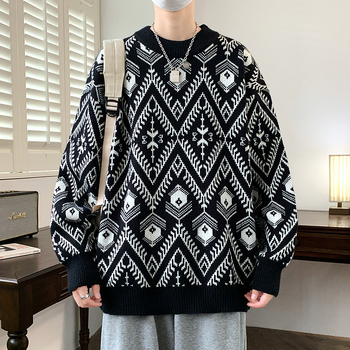 Horúce na sklade, cezhraničný horúci jeseň a zima, nový ležérny sveter s okrúhlym výstrihom, základný sveter, voľné svetery pre väčšie veľkosti