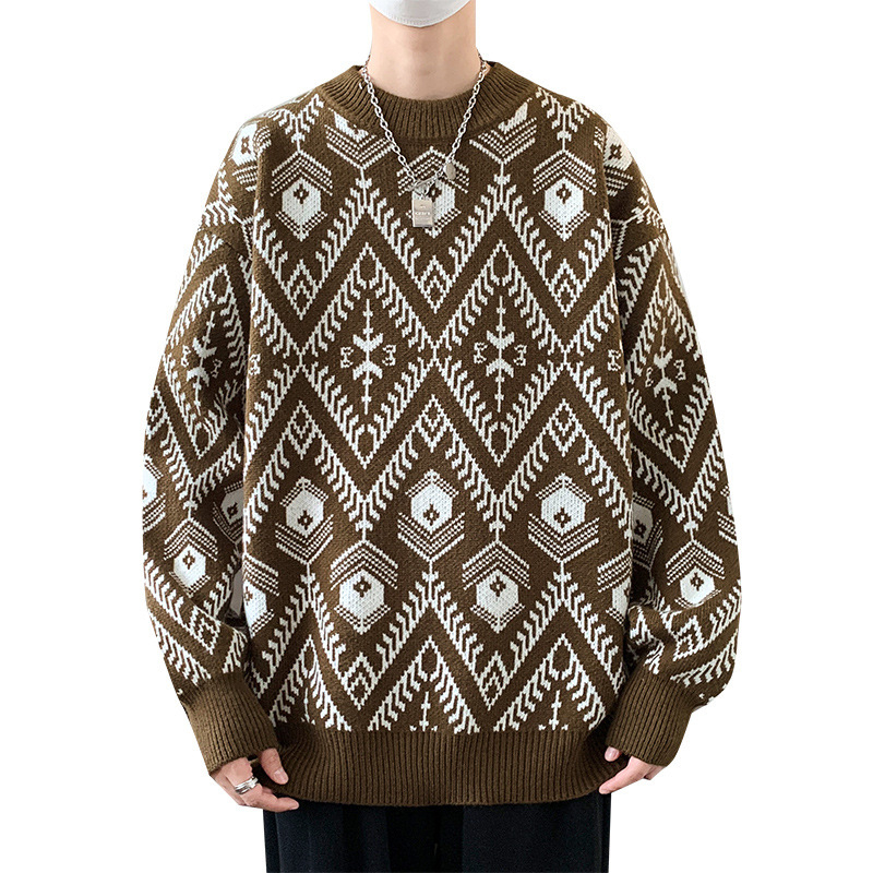 Horúce na sklade, cezhraničný horúci jeseň a zima, nový ležérny sveter s okrúhlym výstrihom, základný sveter, voľné svetery pre väčšie veľkosti