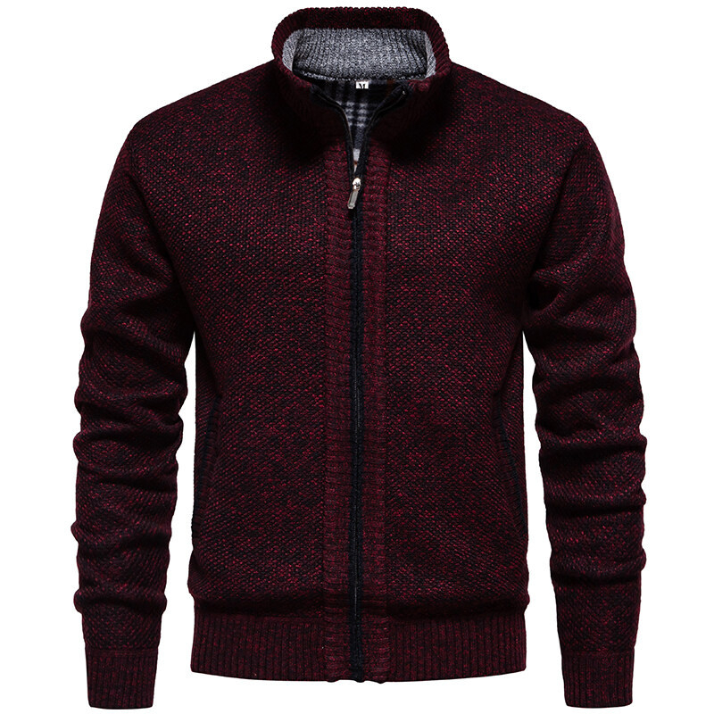 Pulover cu guler înalt pentru bărbați, toamnă și iarnă, cardigan nou, pulover coreean slim, culoare solidă, o generație de păr, 2025