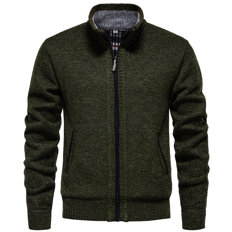 Pulover cu guler înalt pentru bărbați, toamnă și iarnă, cardigan nou, pulover coreean slim, culoare solidă, o generație de păr, 2025