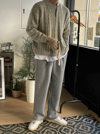 MYQ Henry Collar Twist Pullover kampsun meeste talvine laisk soe riietus Korea moodne lahtine kampsun