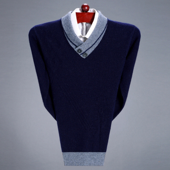 Pánsky nový jesenný a zimný sveter s výstrihom do V, základná košeľa, pánska móda, zimné oblečenie, jesenný a zimný sveter, ľahký luxusný univerzálny top