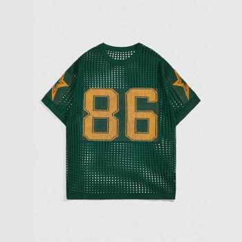 Trend transfrontalier Europa și America Vara 86 Amazon tricotat cu guler rotund Jersey lejer cu mânecă scurtă și mânecă lungă cu gol T-shirt pulover