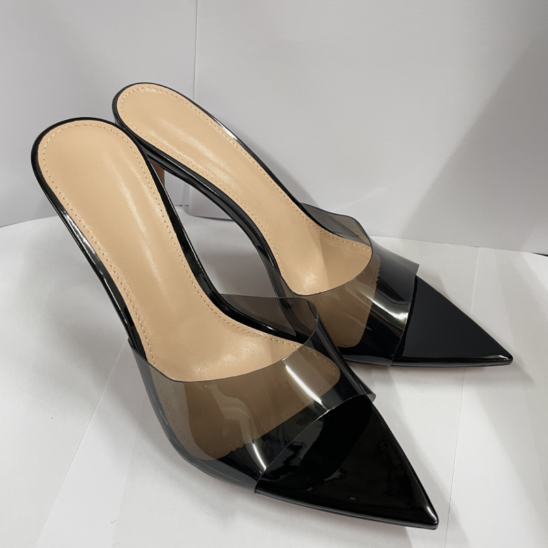 Guangdong Huizhou, europske i američke modne TPU sandale s visokom petom za žene, ljeto 2025., otvoreni prsti, špicaste cipele, prozračne