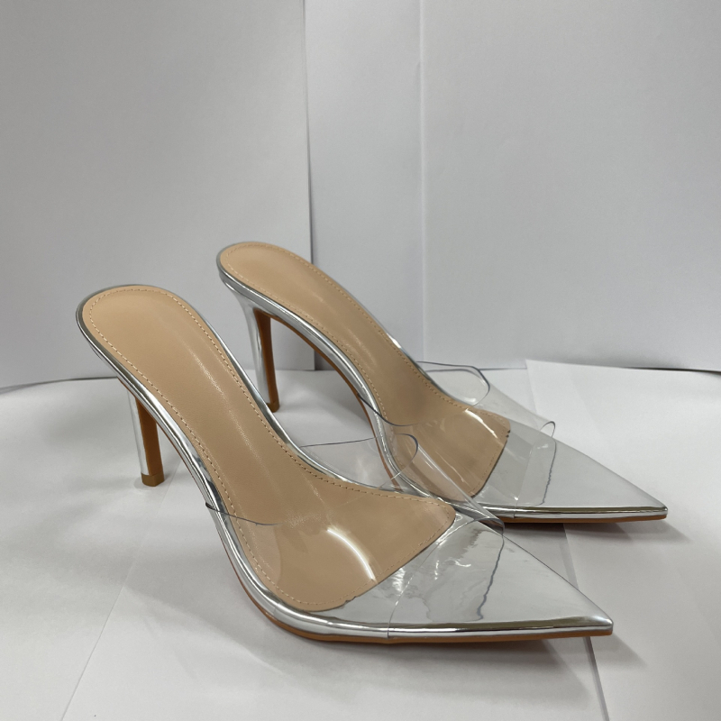 Guangdong Huizhou, europske i američke modne TPU sandale s visokom petom za žene, ljeto 2025., otvoreni prsti, špicaste cipele, prozračne