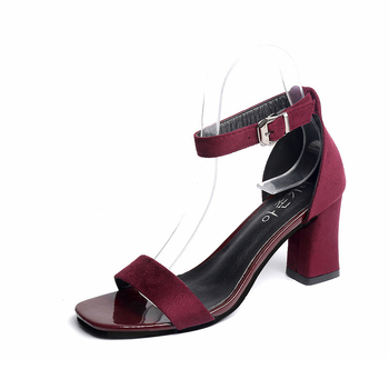 Γυναικεία Σανδάλια Καλοκαίρι 2024 Νέα Χοντρά Τακούνια Μαύρα Φοιτητικά με Ανοιχτή Δάχτυλη και Αγκράφα, Ρωμαϊκά Ψηλοτάκουνα για Γυναίκες