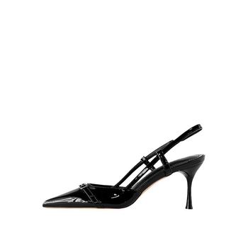 Γυναικεία Σανδάλια Baotou Άνοιξη και Φθινόπωρο 2024, Νέα Δερμάτινα Παπούτσια με Λεπτό Τακούνι και Μονό Τακούνι, Μοντέρνα Σέξι Παπούτσια με Ψηλοτάκουνα Παπούτσια