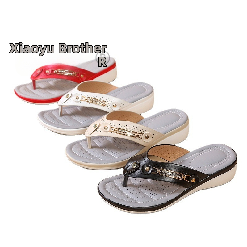 2022 Nové zahraničné obchodné veľké žabky s hrubým podpätkom, dámske letné sandále na kline, papuče