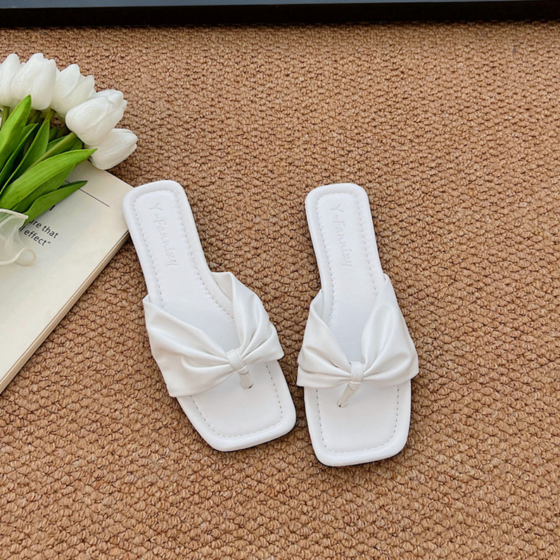 Žabky pre ženy Leto 2025 Nové exportné balerínky so štvorcovou špičkou Módne a pohodlné plážové sandále a papuče veľkej veľkosti Veľkoobchod