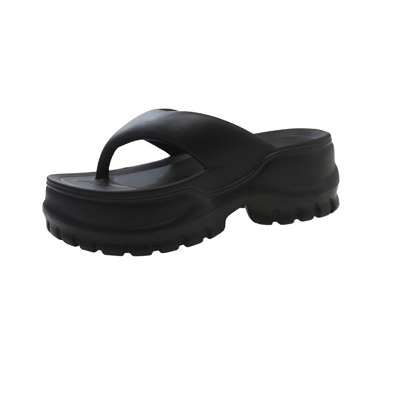 Papuci de vară pentru femei, cu grosime super mare de 6 cm, cu fund de ridicare, antiderapanți, pentru casă, cu preț redus