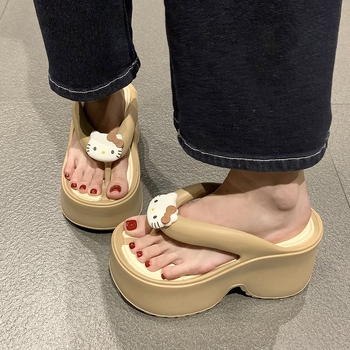 Παντόφλες εξωτερικού εμπορίου για μεγάλα μεγέθη από την Ευρώπη και την Αμερική με χοντρό πάτο, γυναικεία ρούχα, με πλατφόρμα, ανυψωμένες παντόφλες για γάτες, ελαφριά σανδάλια θαλάσσης