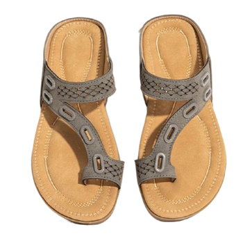 Καλοκαιρινά γυναικεία παπούτσια 2025 νέα γυναικεία σανδάλια και παντόφλες με επίπεδη βάση και κλιπ, plus size γυναικεία σανδάλια με αγκράφα για το εξωτερικό εμπόριο