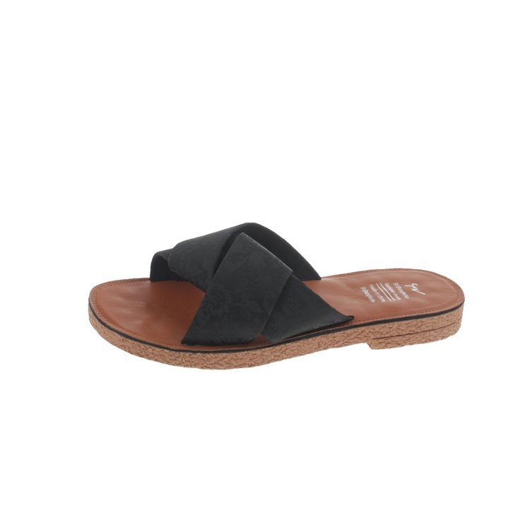 Női szandálok 2025 Nyár Új koreai stílusú lapos papucsok Keresztvágású divatos kültéri női papucsok Nagykereskedelem