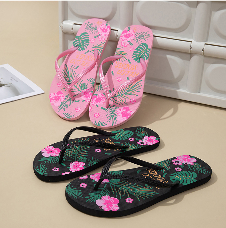 Flip-flop-uri noi preferate transfrontaliere, flip-flop-uri casual la modă, sandale și papuci pentru femei, îmbrăcăminte de exterior, flip-flop-uri pentru fete, acasă